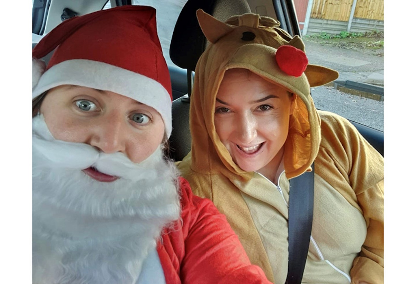 Sal and Steph Christmas car
