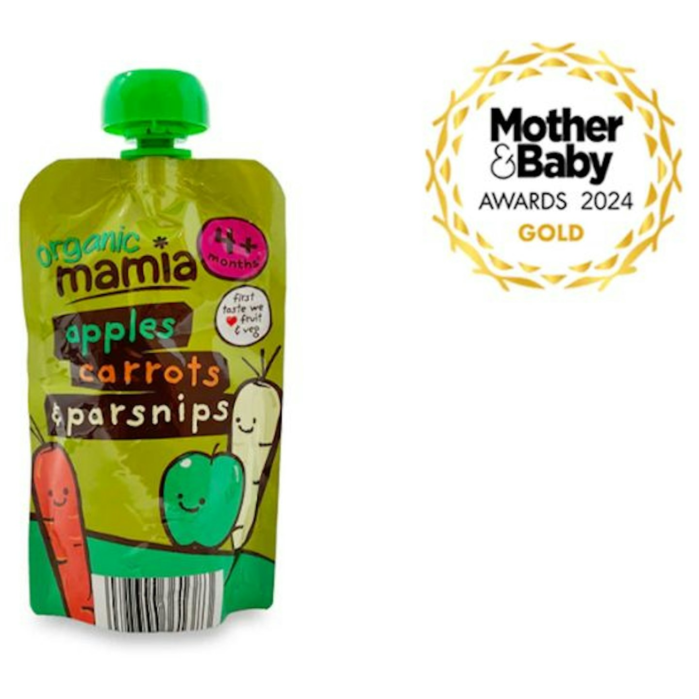 Aldi Mamia Organic Apples, Carrots and Parsnips Fruit Pouch