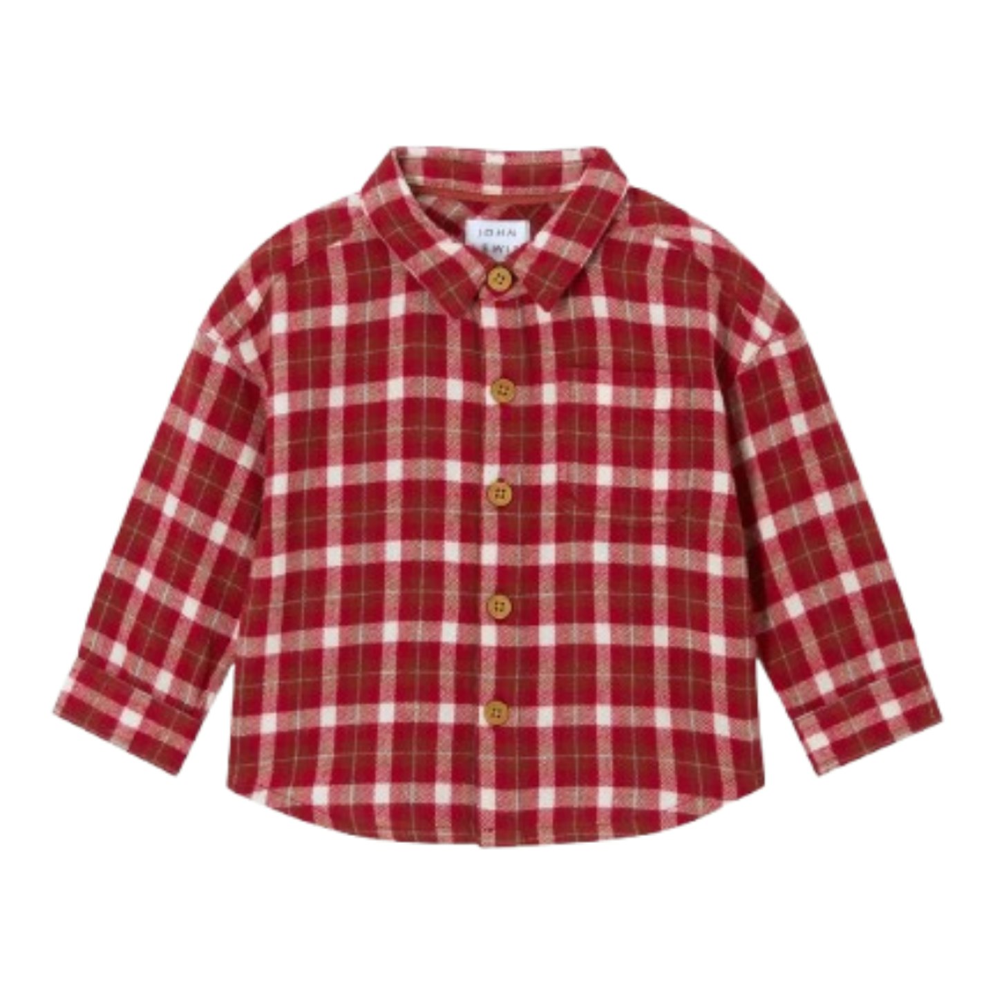 Baby Cotton Check Shirt, Red