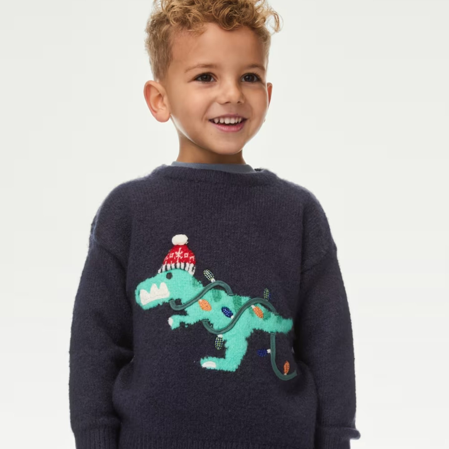 Christmas Dinosaur Knitted Jumper