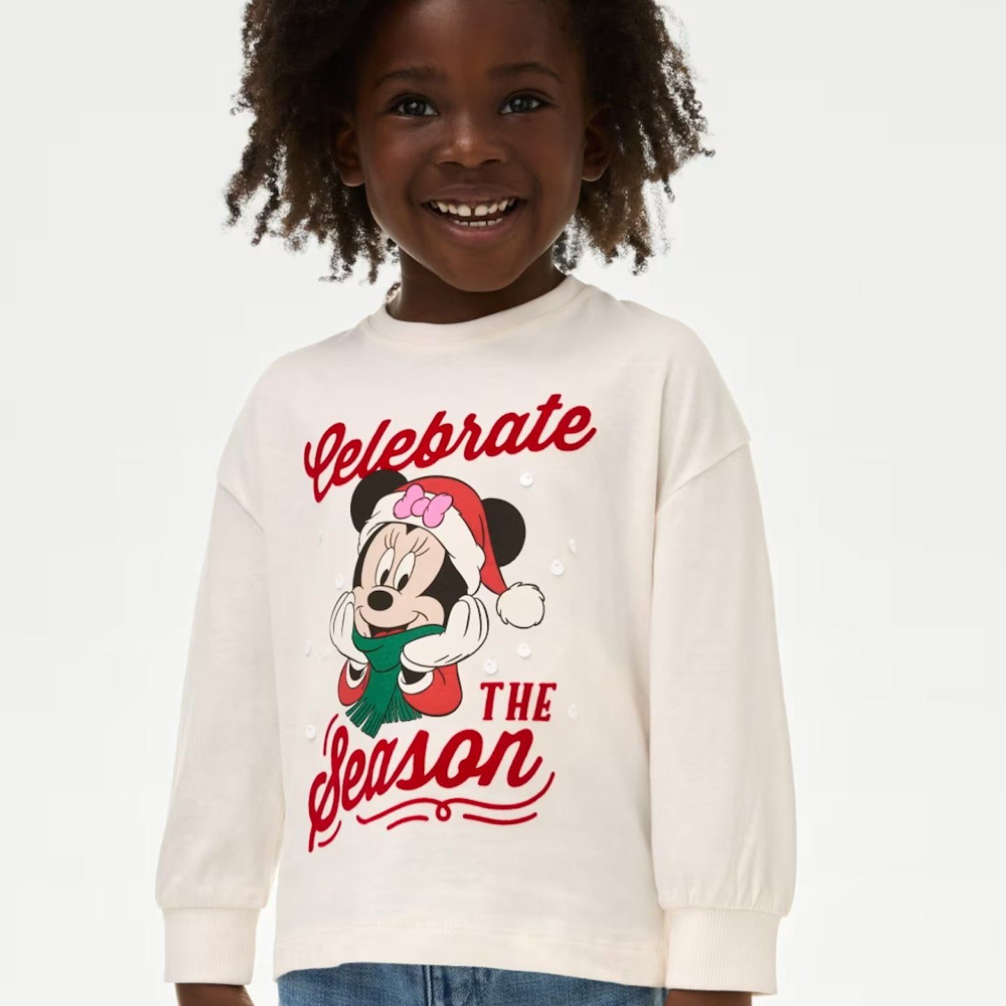 Pure Cotton Minnie Mouse™ Christmas Top