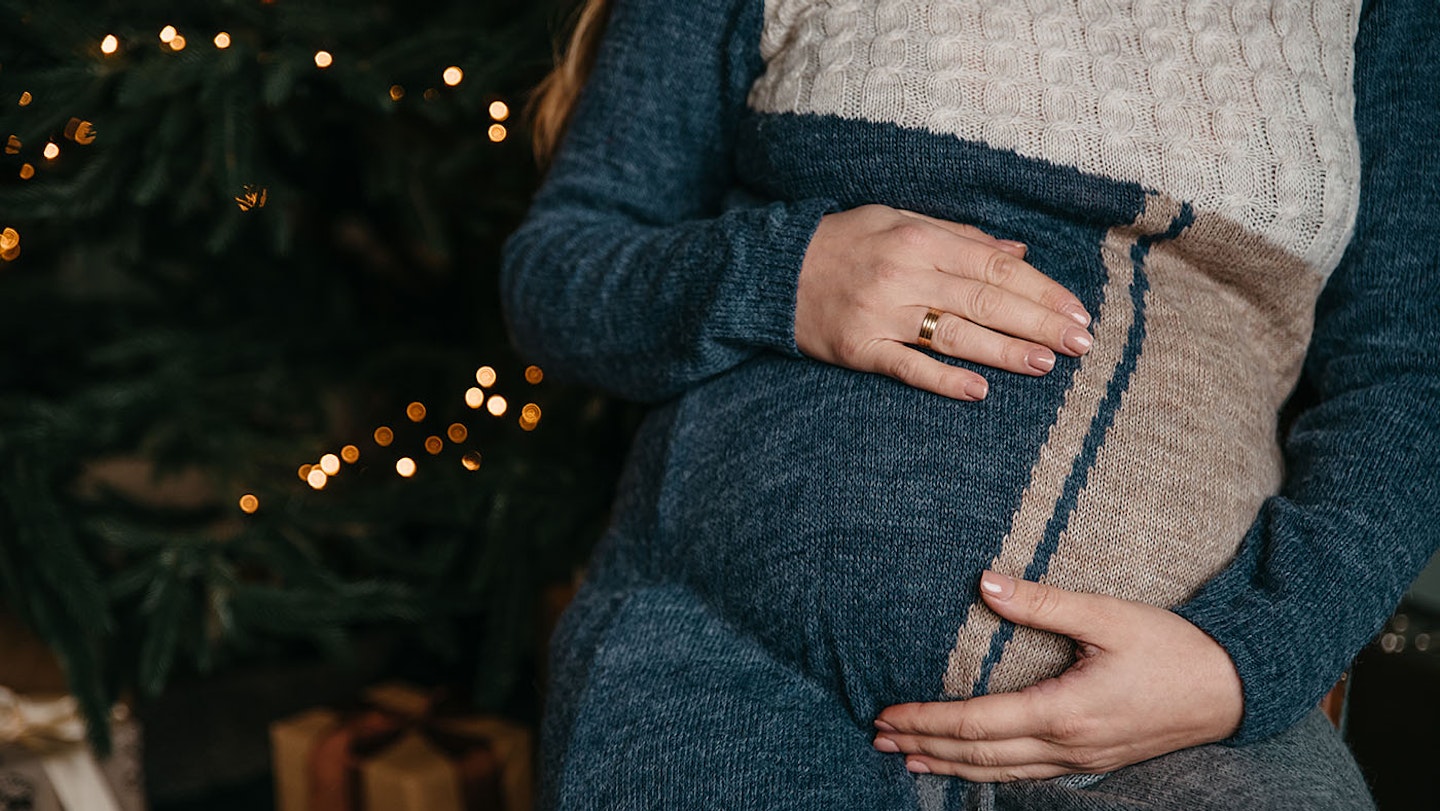 pregnant woman Christmas