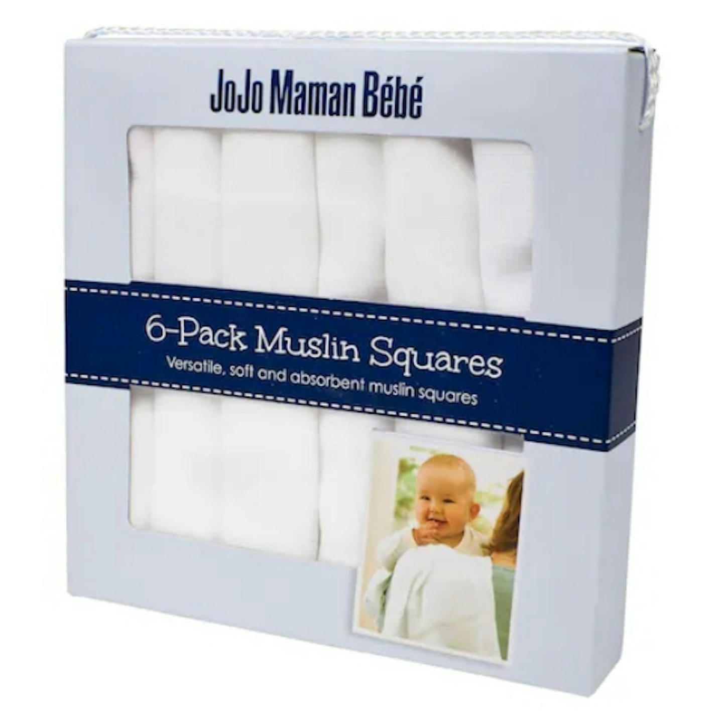 6-Pack White Muslin Squares