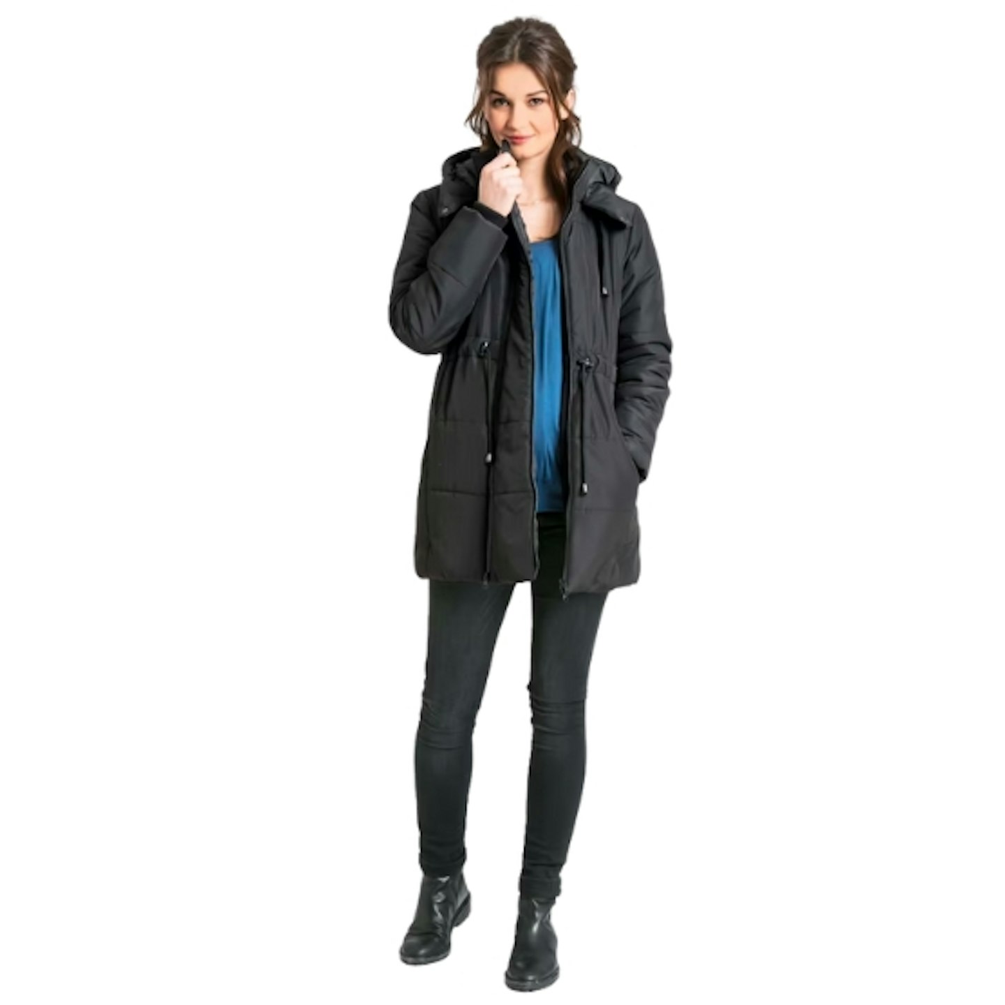 Black 2-in-1 Padded Maternity Jacket