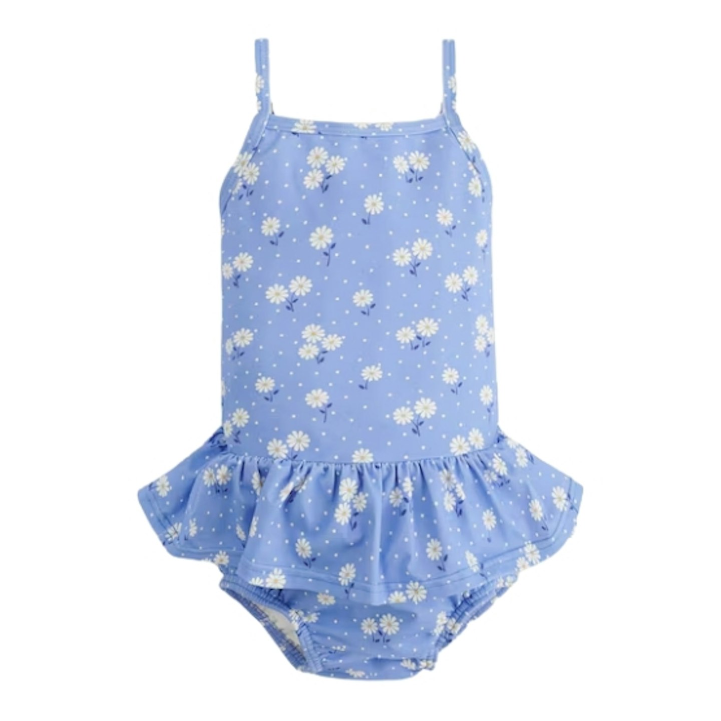 Blue Daisy Swimsuit With Integral Nappy