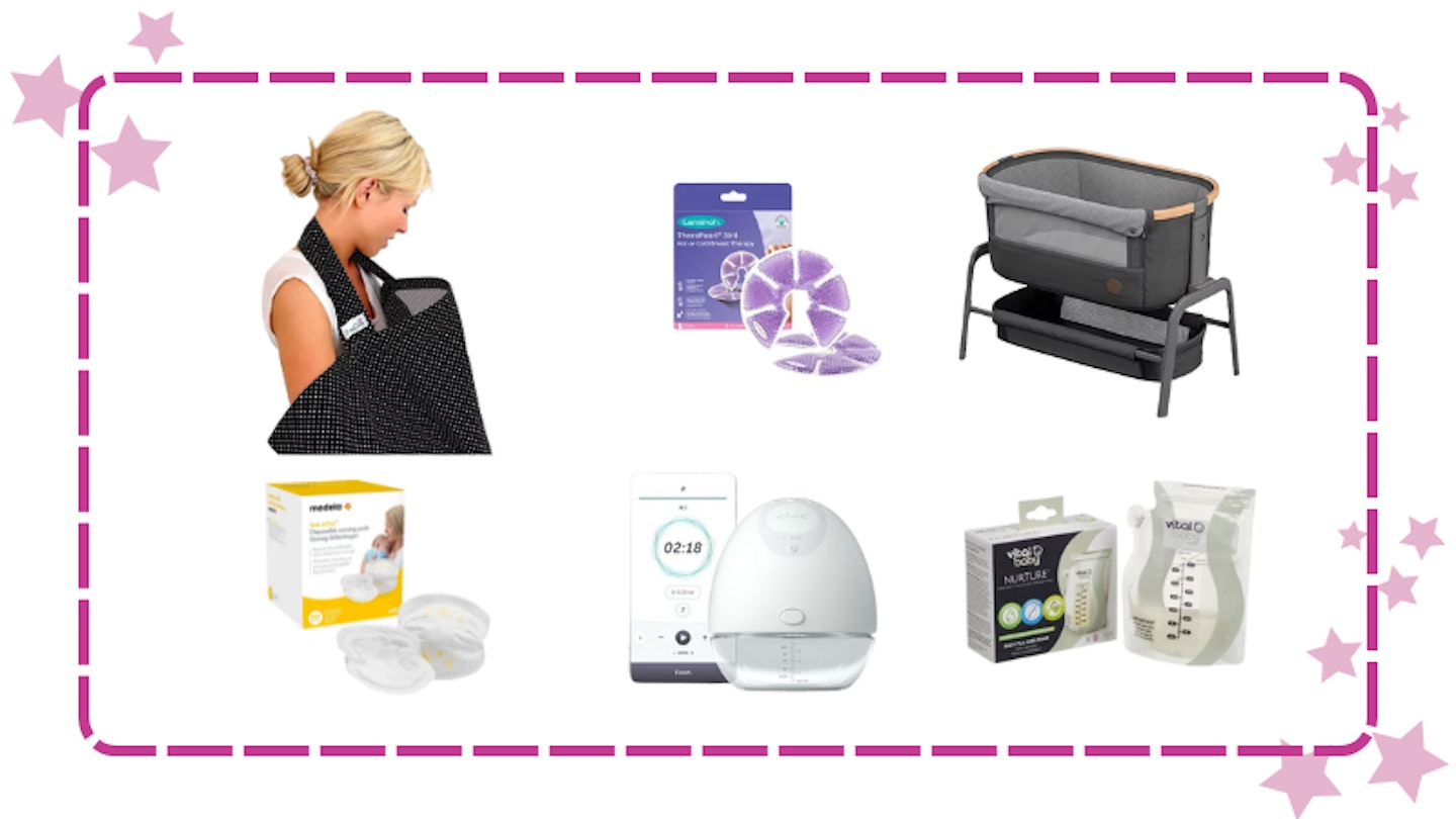 Selection of breastfeeding essentials