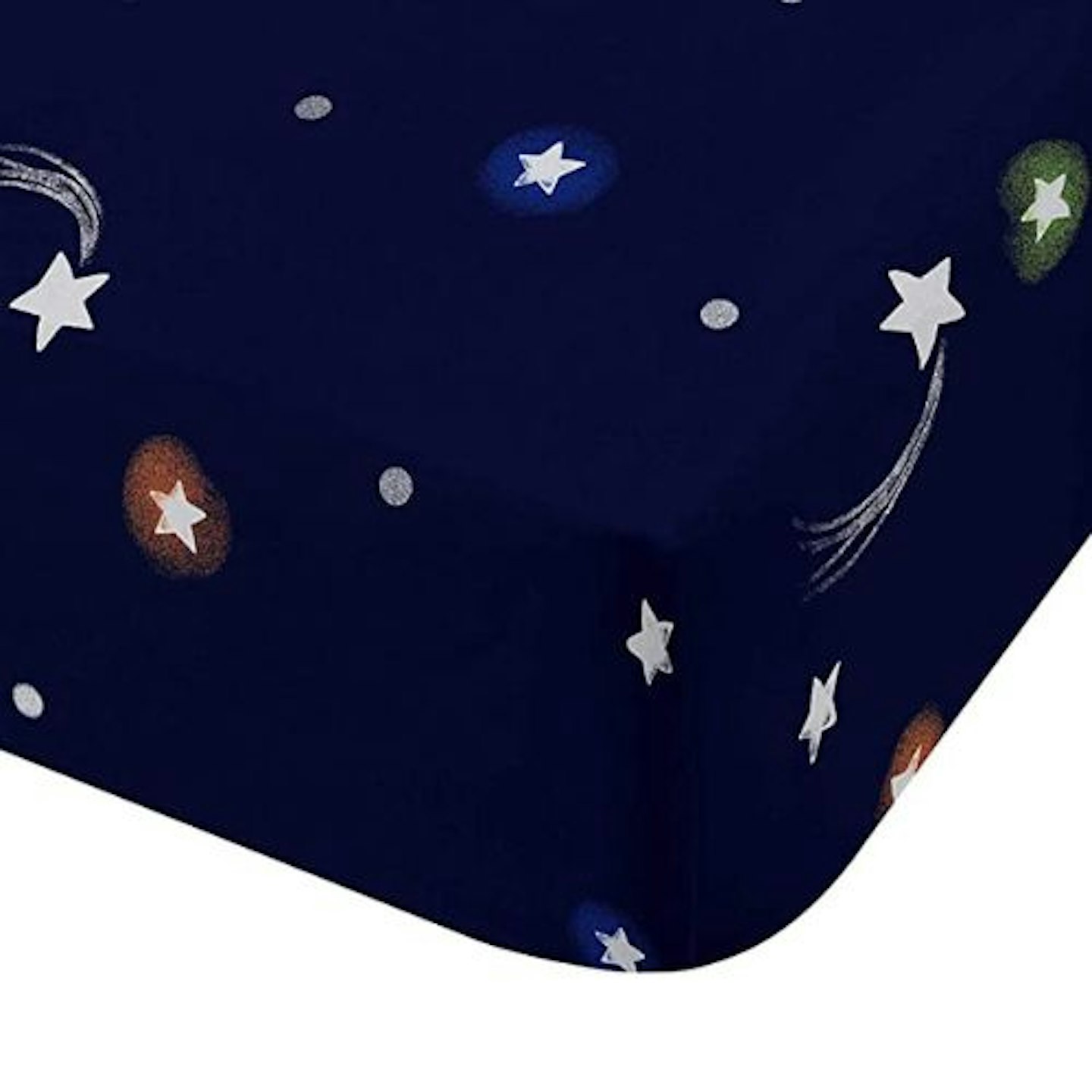 Catherine Lansfield Happy Space Easy Care Single Fitted Sheet Navy