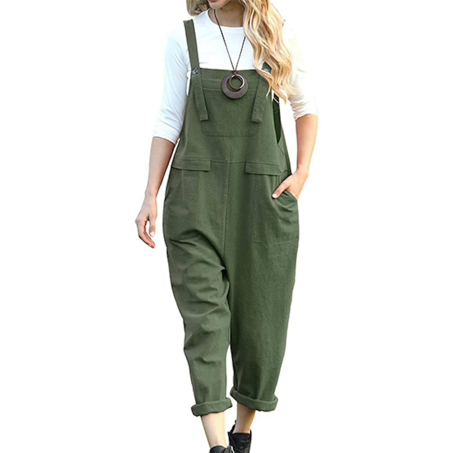 Cotton maternity dungarees