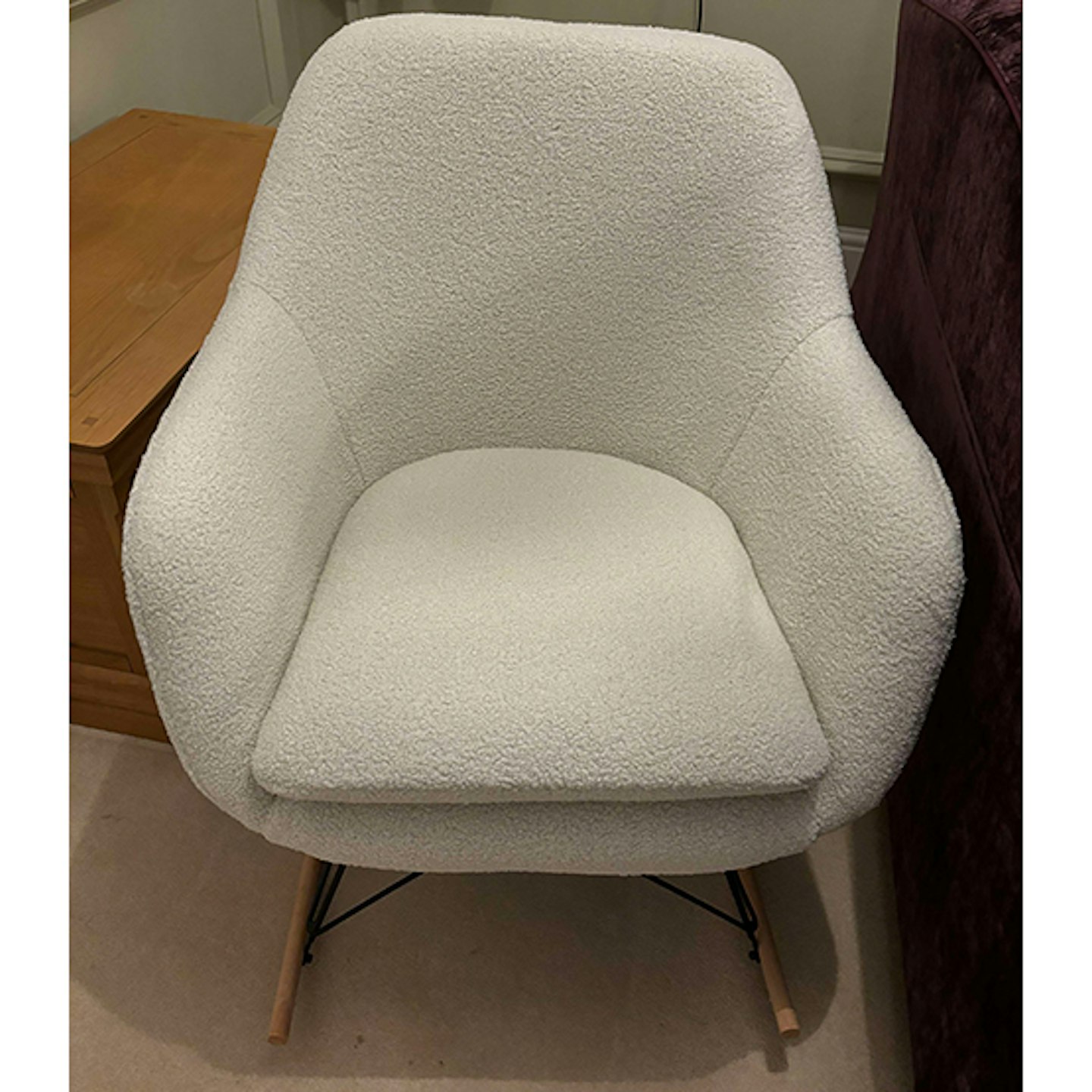 Dunelm Iris sherpa nursery chair