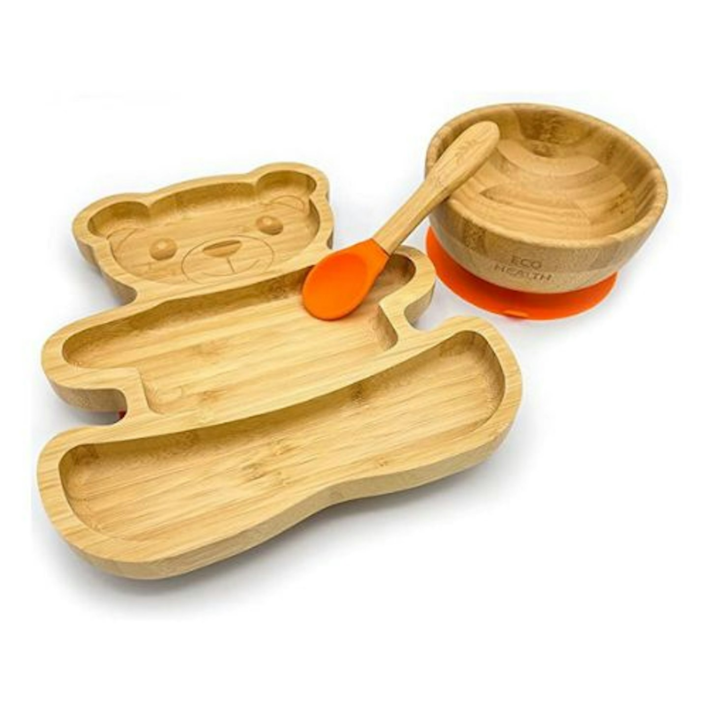 Eco Health Bamboo Teddy Plate and Bowl with Spoon
