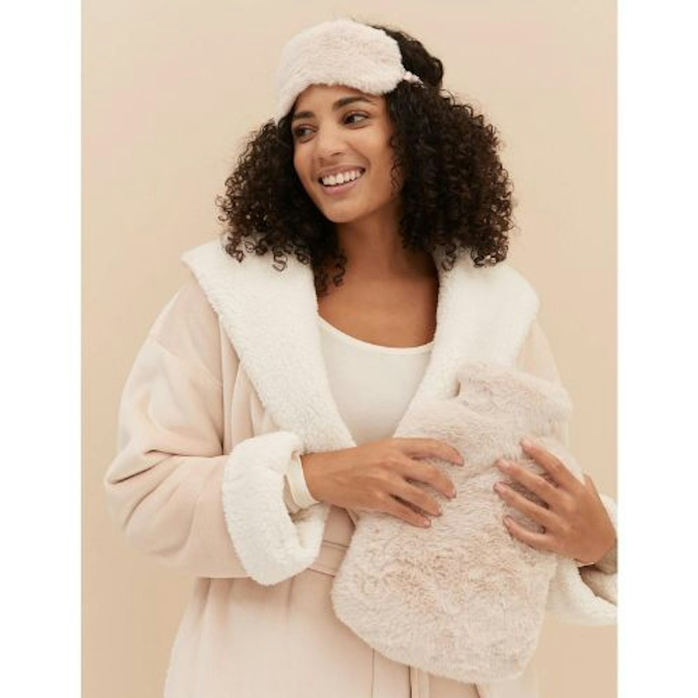 Faux Fur Hot Water Bottle Gift Set