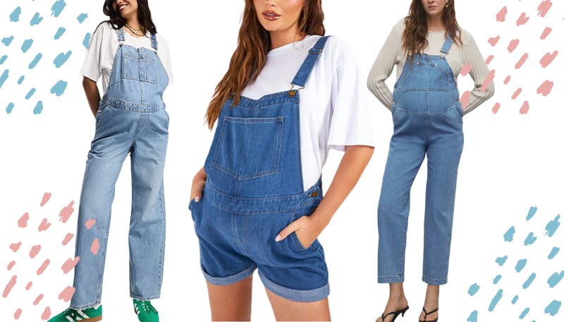 Maternity Dungarees- Black