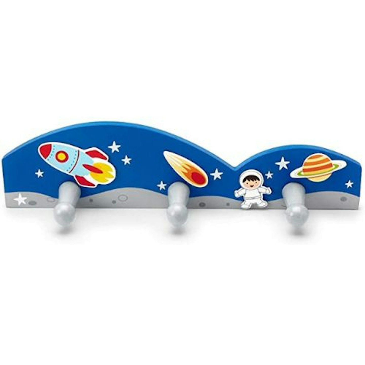 Mousehouse Gifts Children's Rocket Space Themed Triple Coat Hook