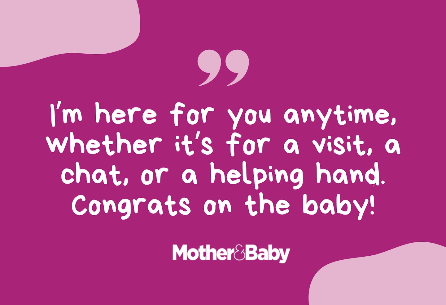 New baby messages for when you live nearby