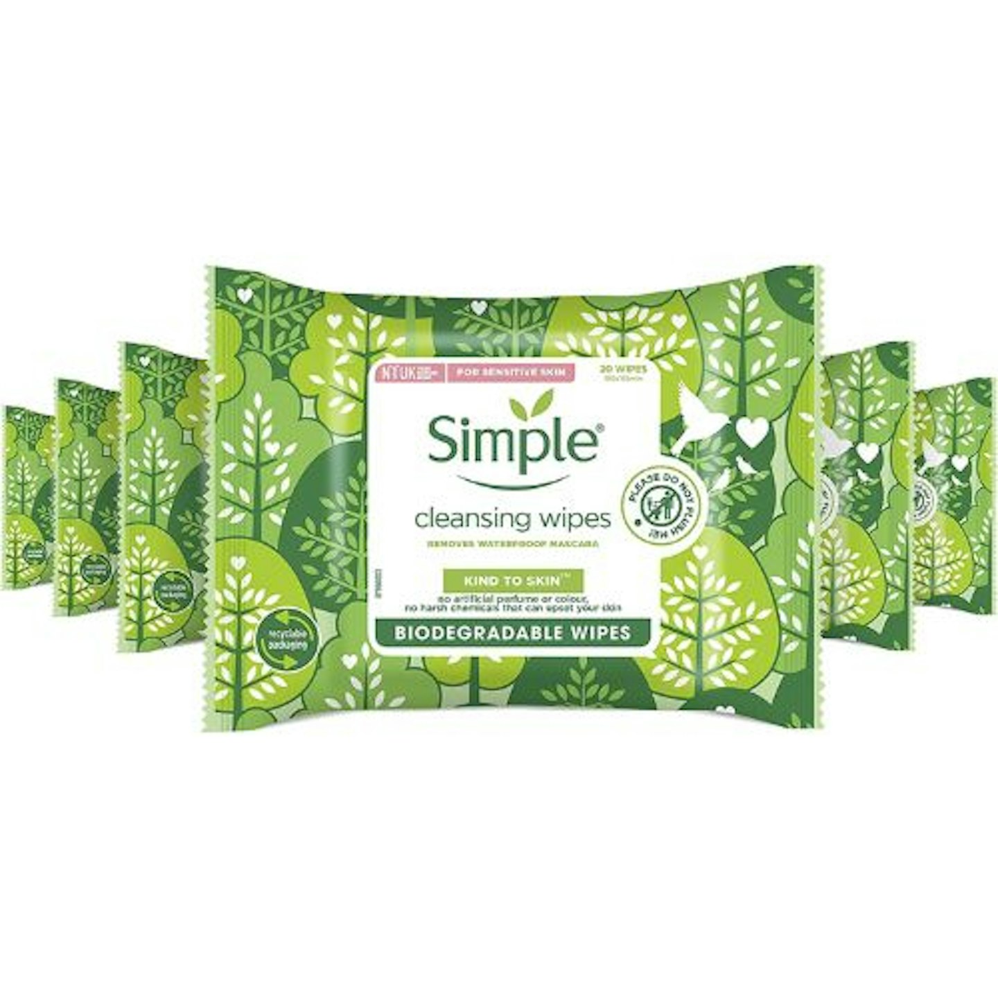 Simple Kind To Skin, Biodegradable Cleansing Make Up Remover Face Wipes