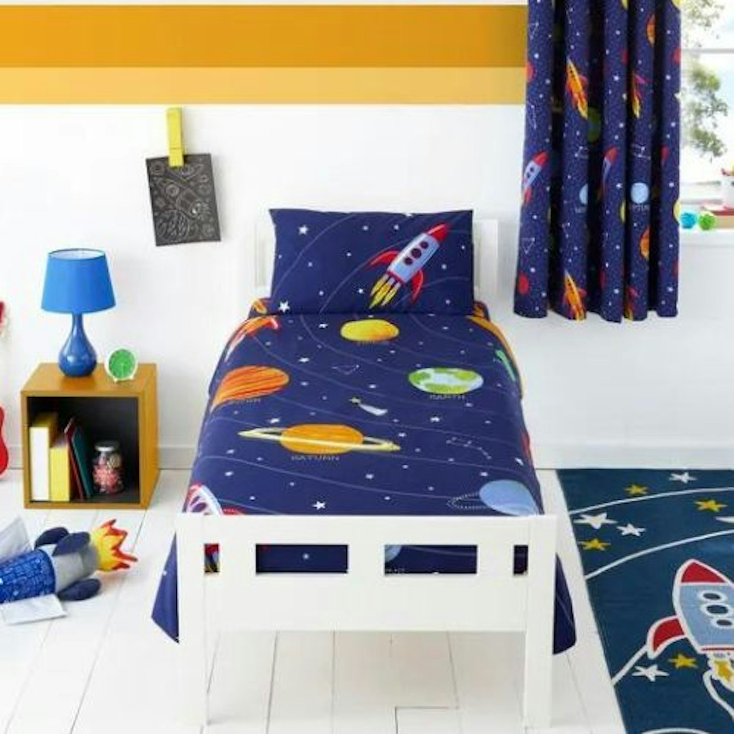 Space Glow in the Dark Duvet Cover and Pillowcase Set