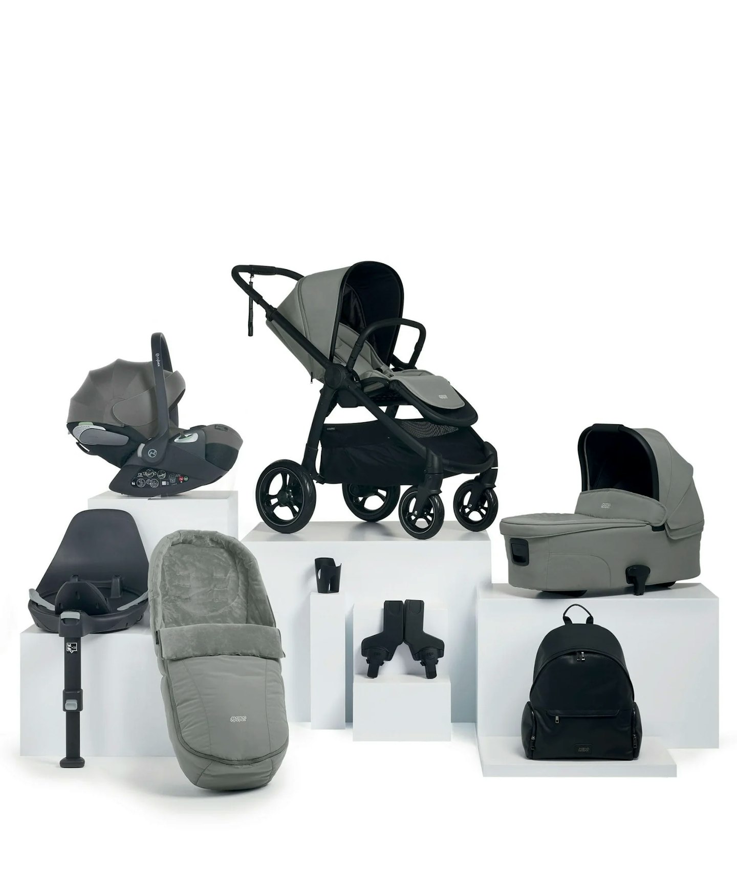 Bundle with Cybex Cloud T Car Seat & Base (8 Pieces) - Flint Grey