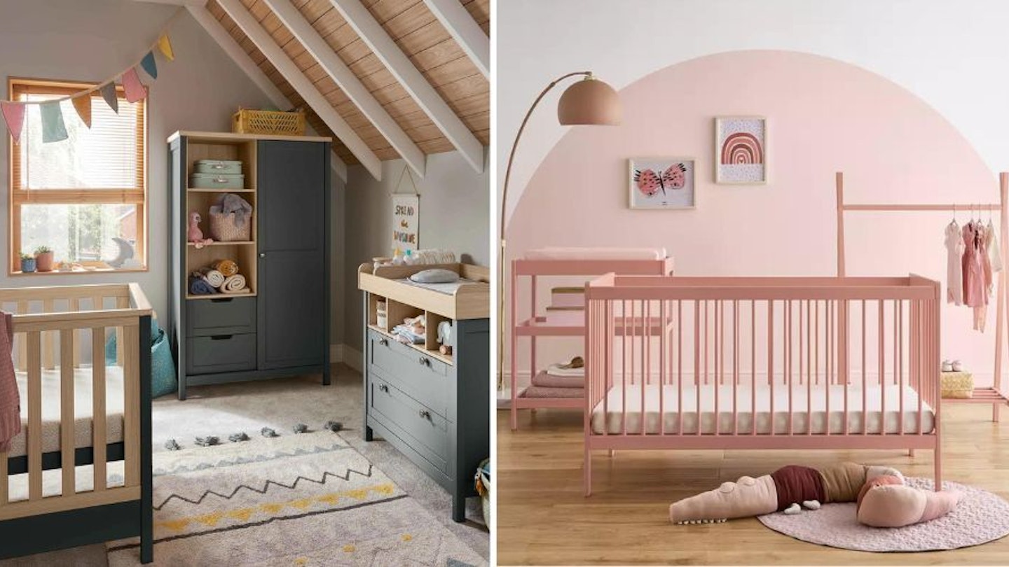 Two of the nursery furniture sets featured in our roundup