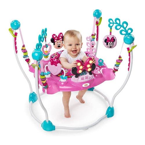 Baby on tiptoes in clearance jumperoo