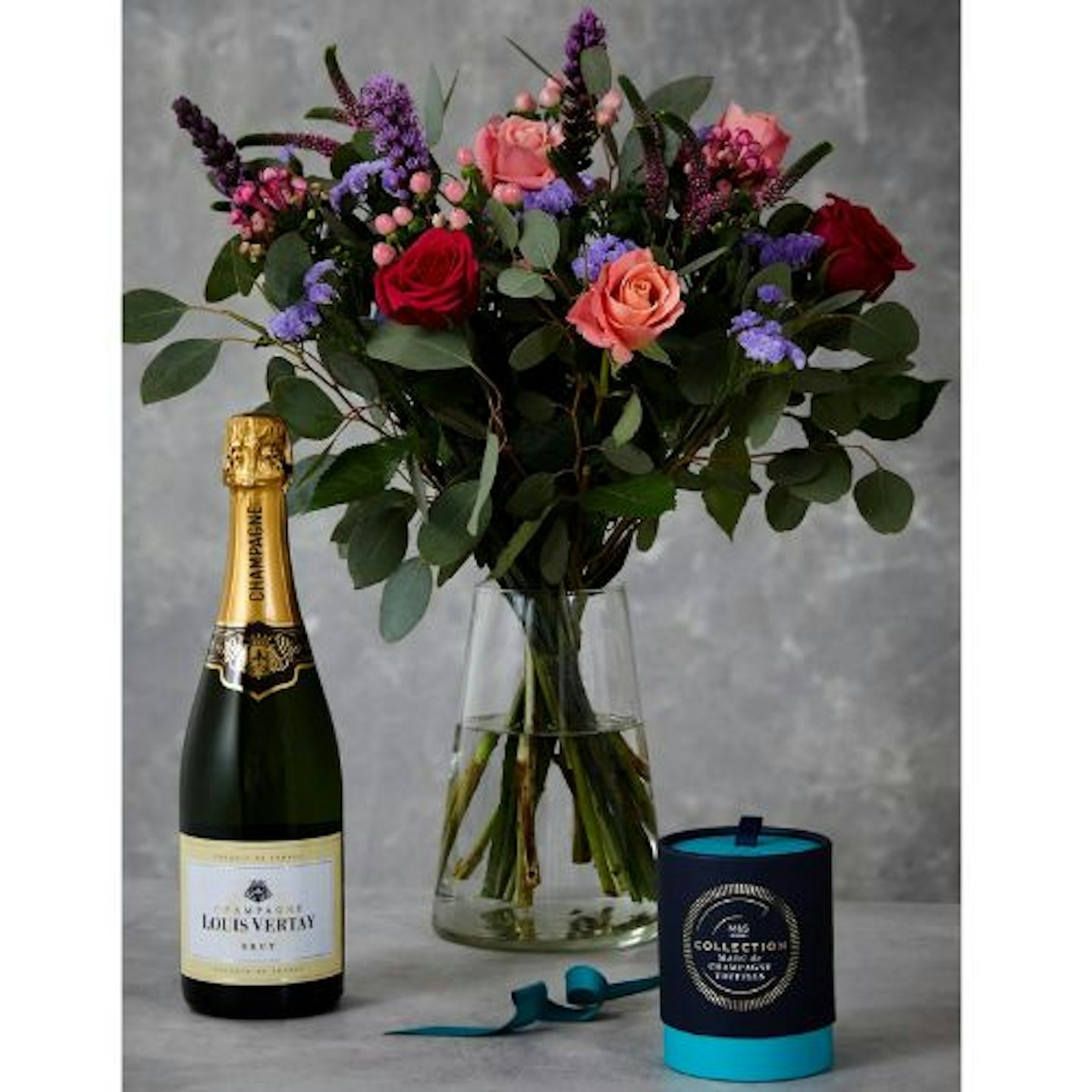 Celebration Bouquet with Champagne & Truffles