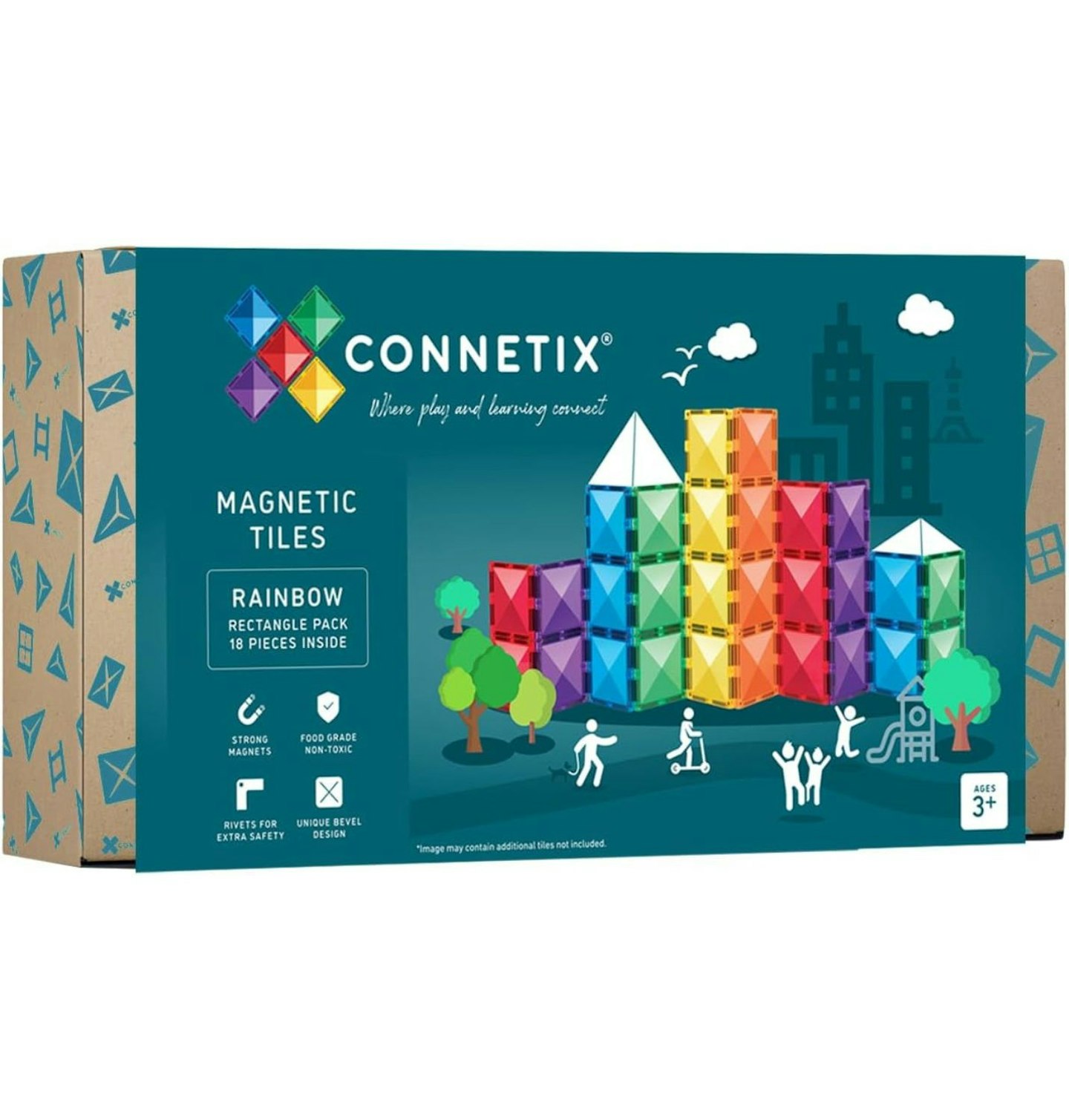 Connetix Rainbow Rectangle Pack