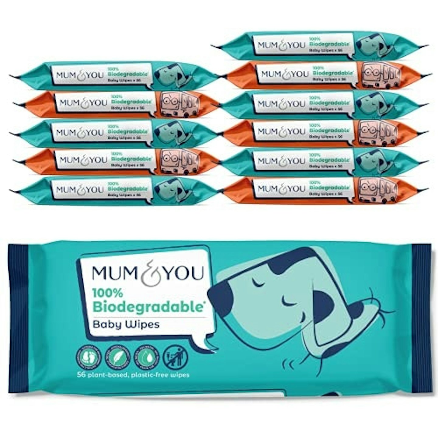 Mum and You 100% Biodegradable Vegan baby Wipes (672 wipes)