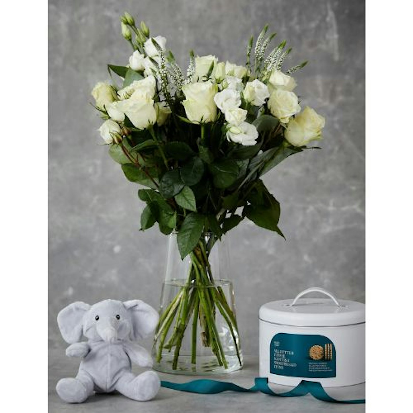 New Baby Bouquet Shortbread & Toy Gift