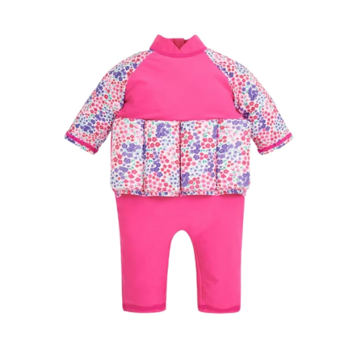 Pink Floral UPF 50 Sun Protection Float Suit