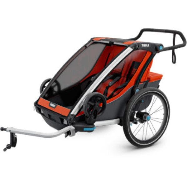 Double baby shop bike trailer