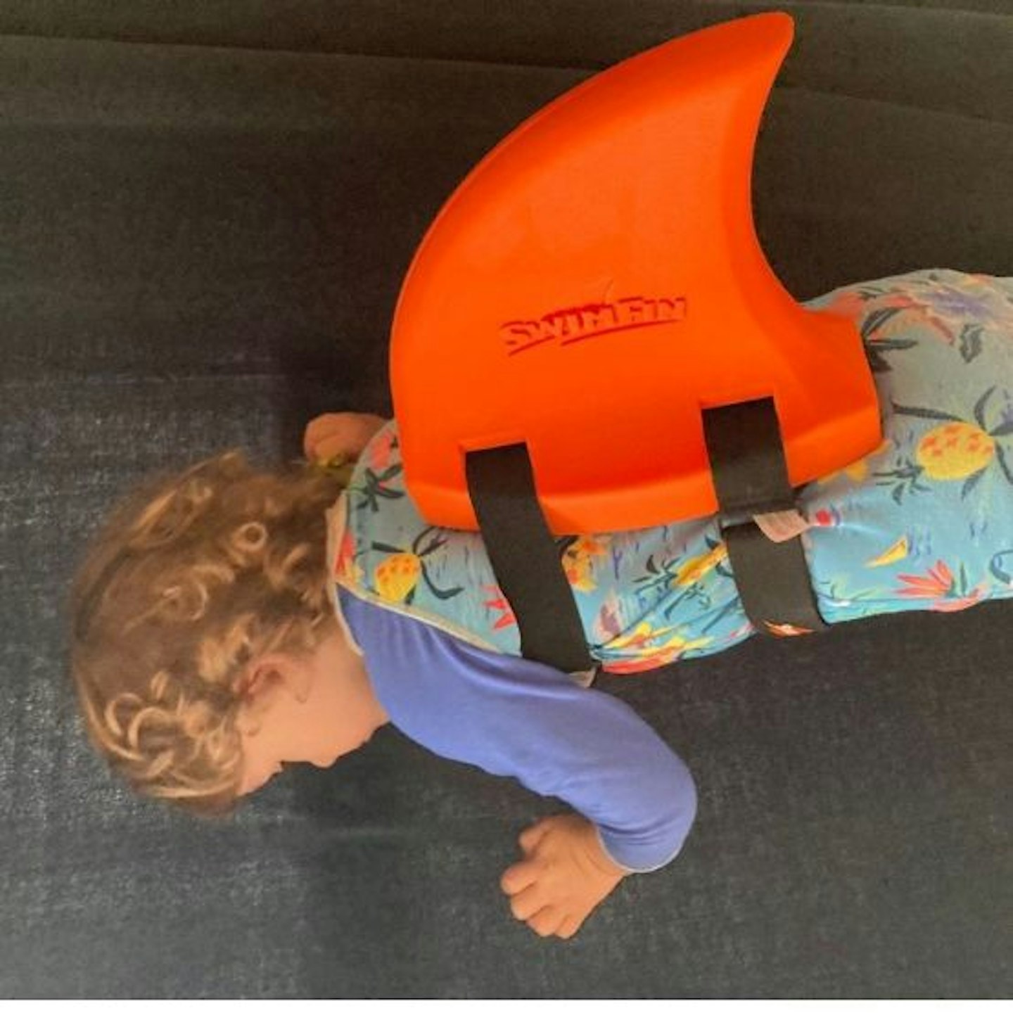 Swim fin being tested by a child