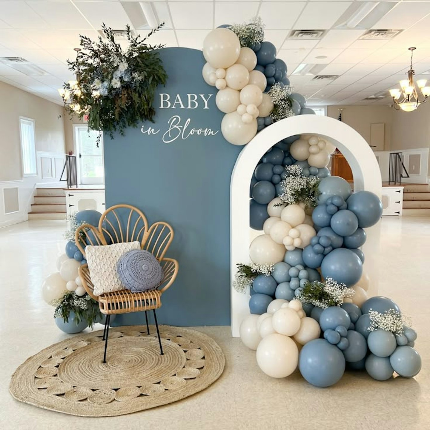 Blue design baby shower