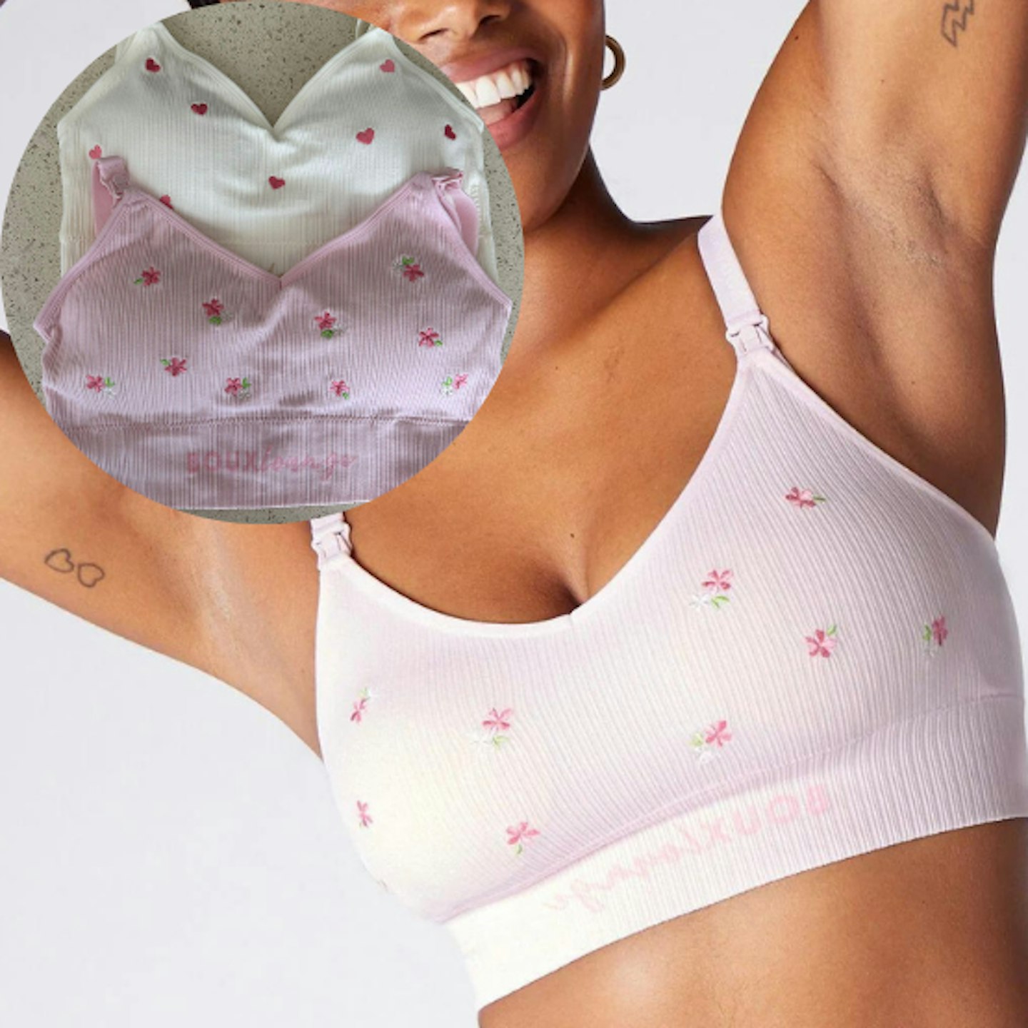 Boux avenue floral nursing bra