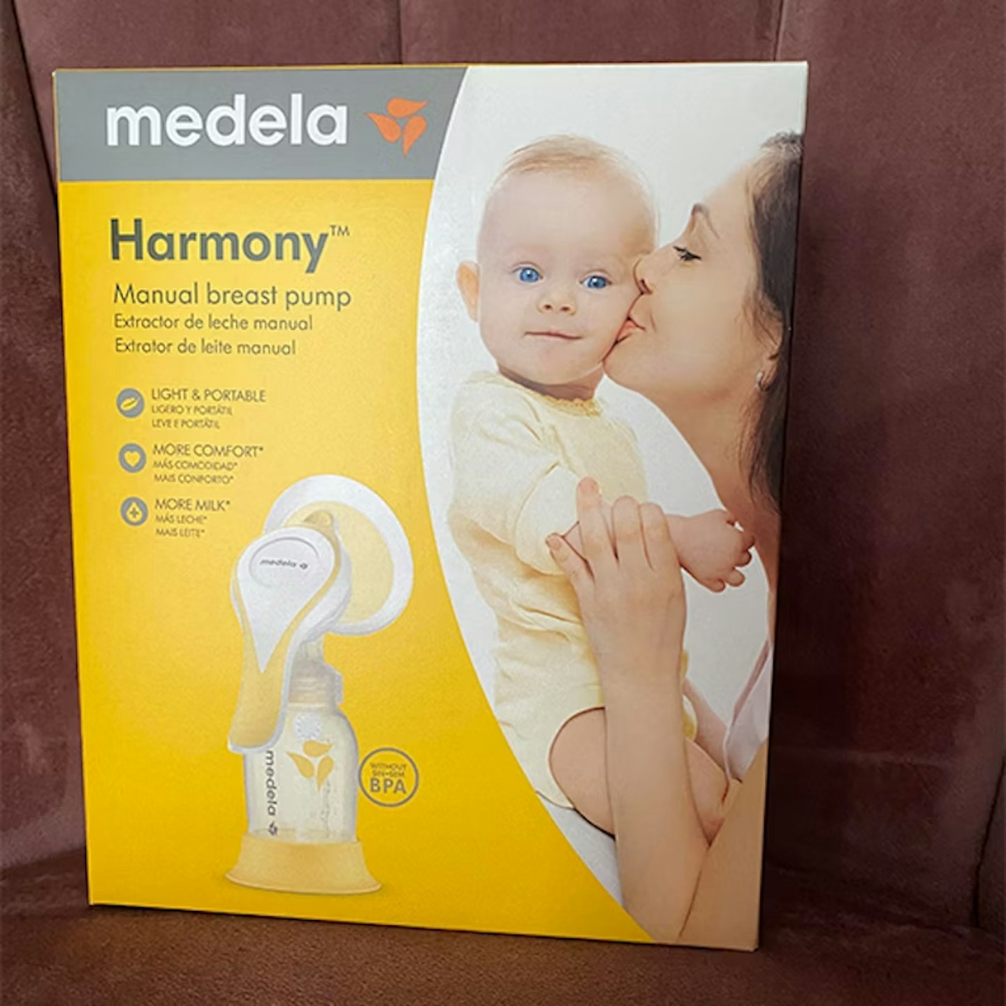 The Medela Harmony Manual Breast Pump  image of box 