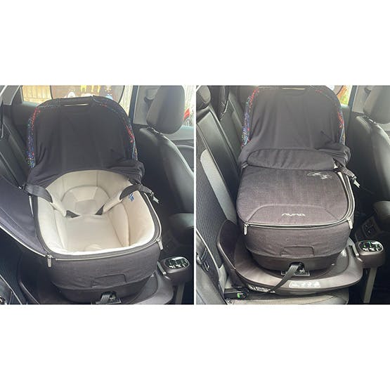 Baby car seat that lies flat best sale