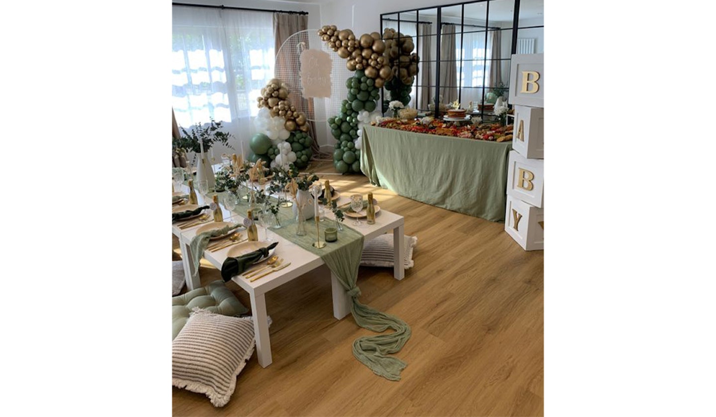 sage green baby shower