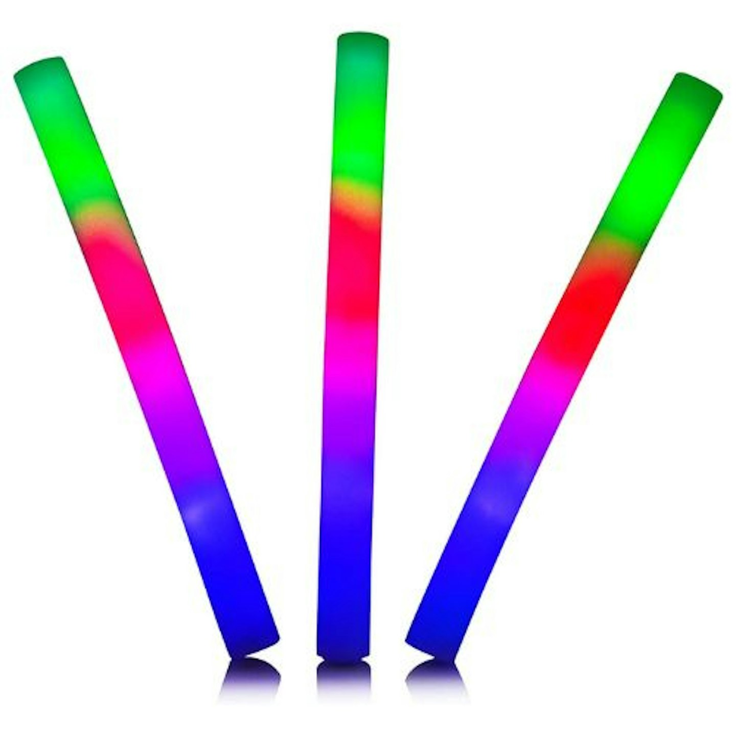 80 Pack LED Foam Sticks Colorful Flashing Glow Sticks Wands 16