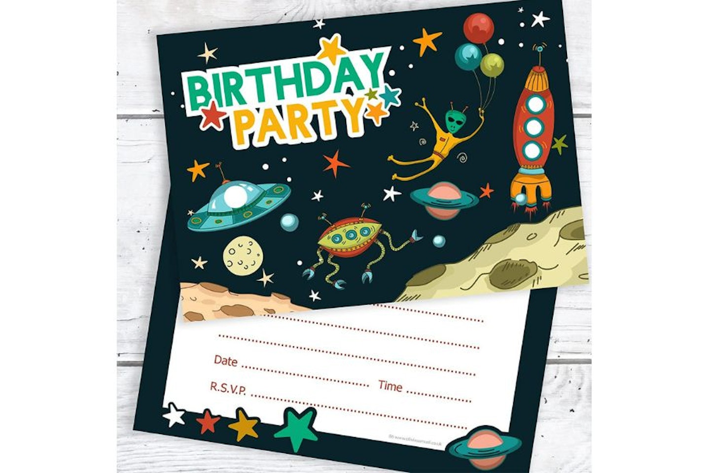 Space party ideas - Olivia Samuel 20 x Space Birthday Party Invitations