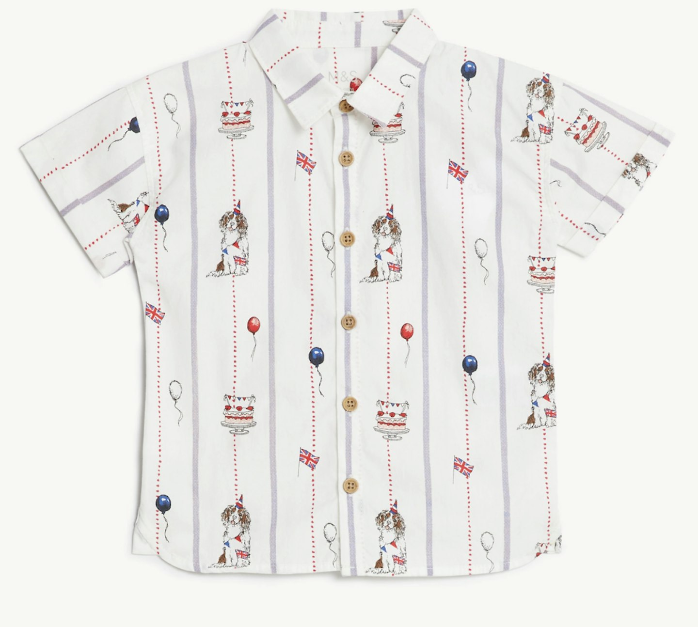 Pure Cotton Coronation Print Shirt