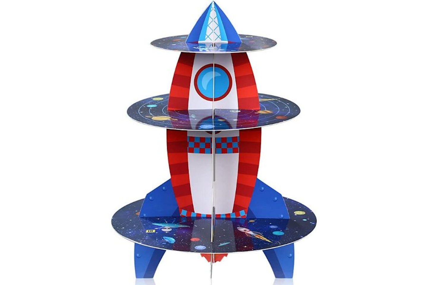 Space party ideas - Neunen 3 Tiers Rocket Cupcake Stand