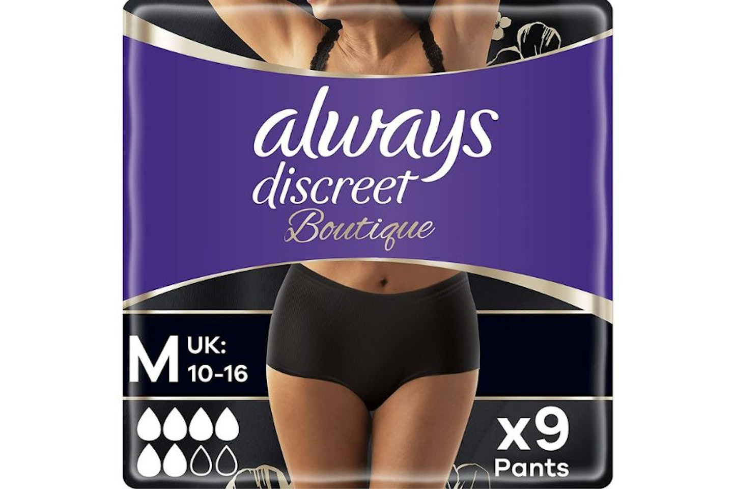Always Discreet Incontinence Postpartum Underwear For Women S/M 38 pack
