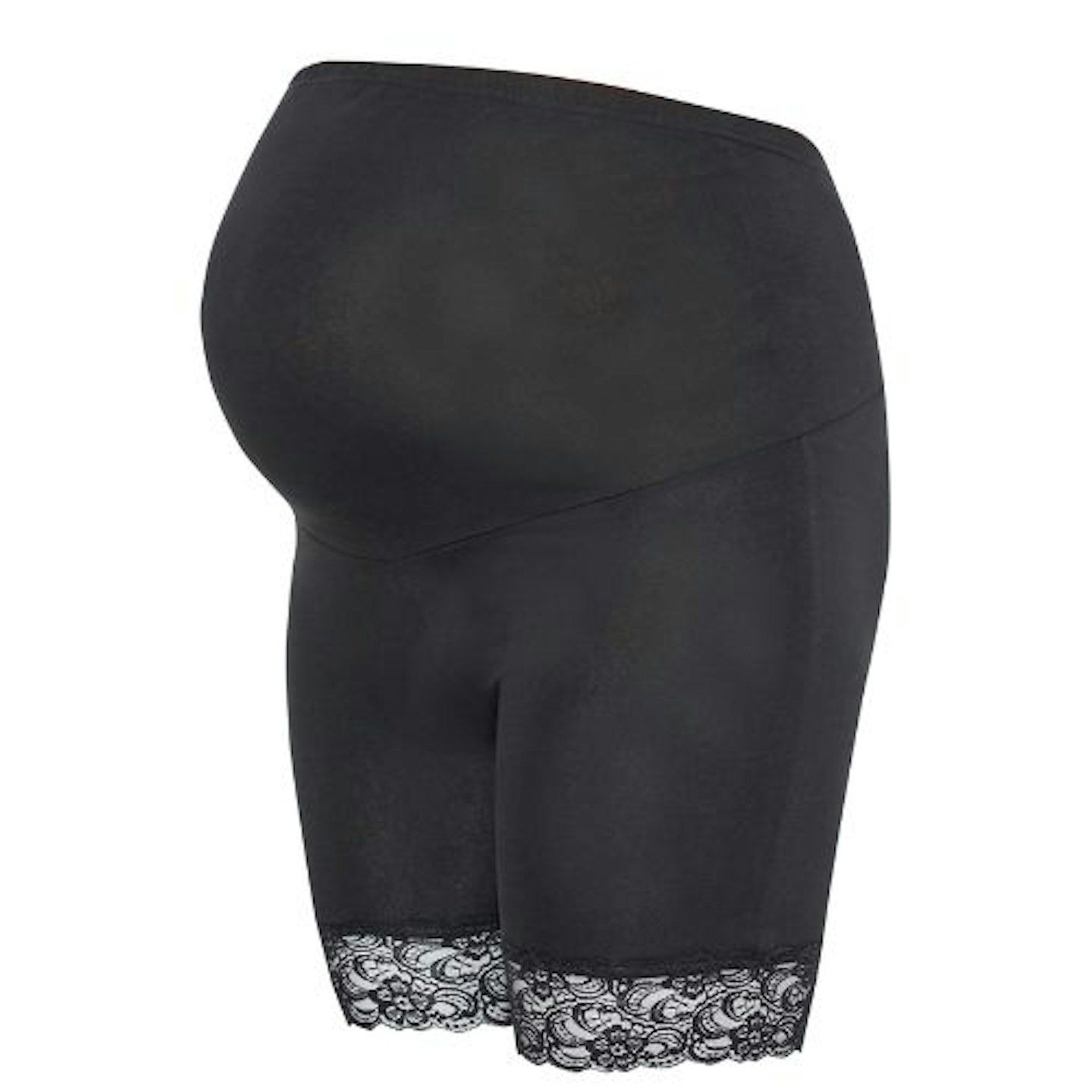 Plus Size YOURS FOR GOOD Black Lace Trim Legging Shorts