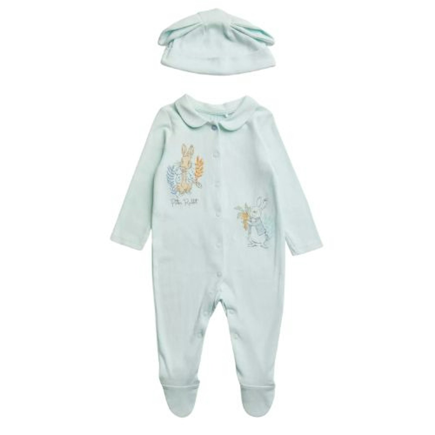 Peter Rabbit Green Ribbed Sleepsuit