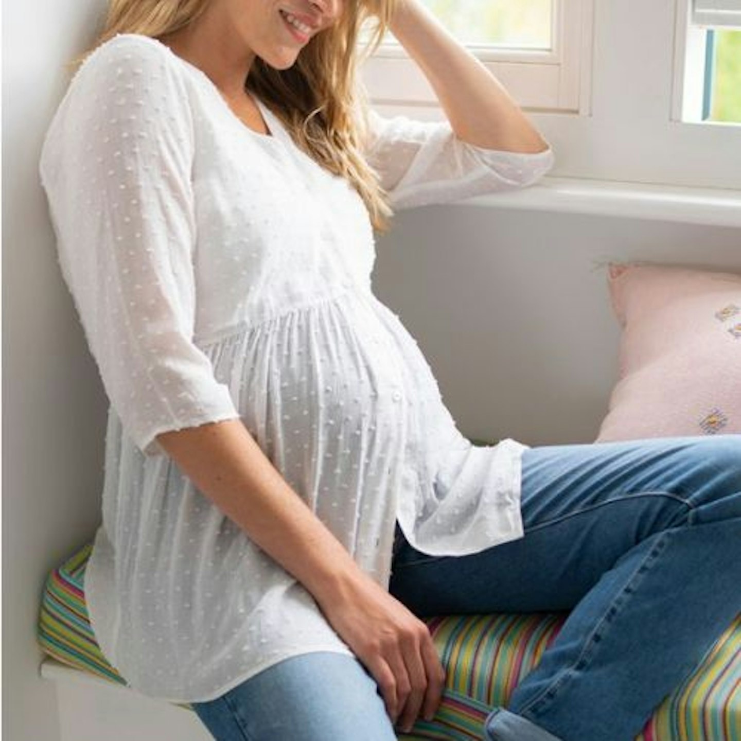 Seraphine Confetti Fleck Woven Maternity Blouse