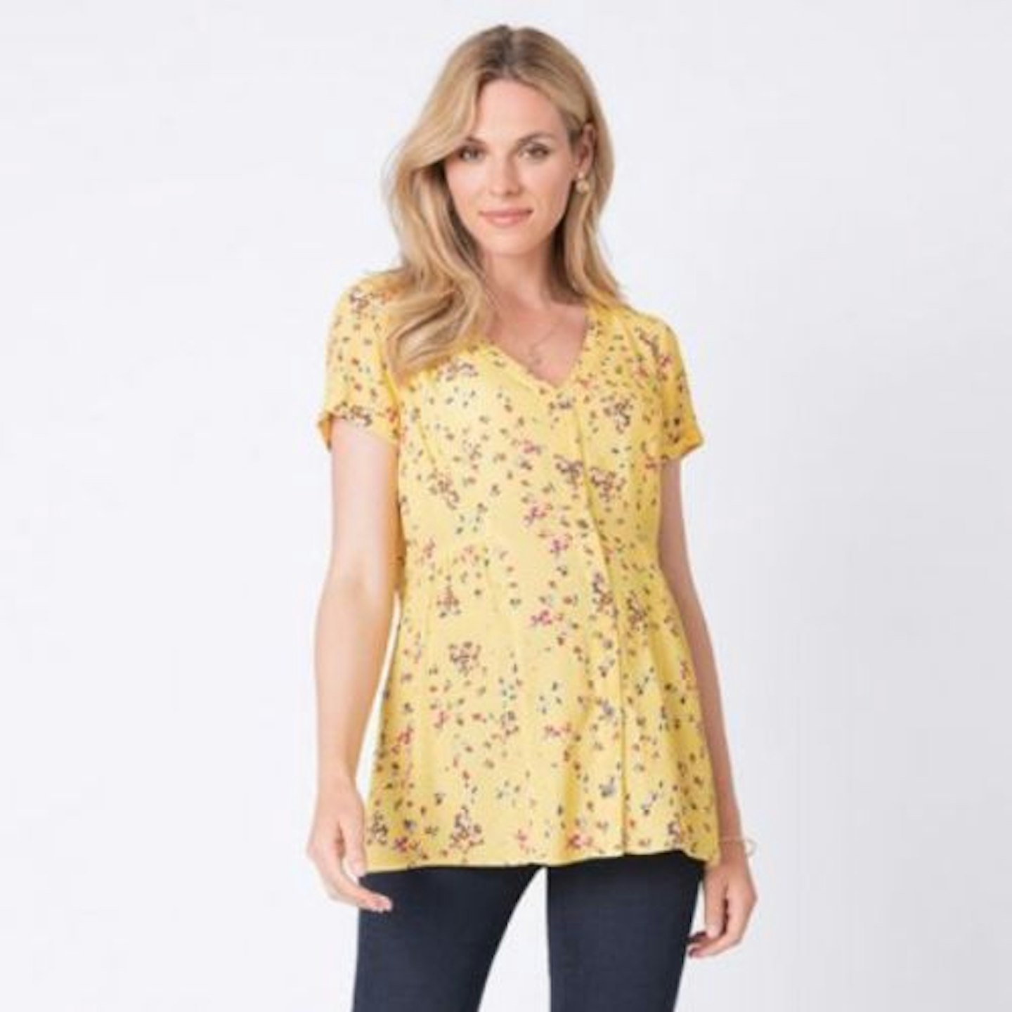 Seraphine Yellow Floral Maternity Blouse