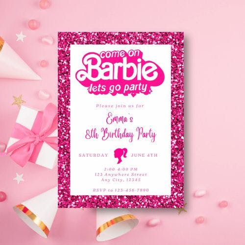Barbie goody bags: sunglasses, ring pops, Barbie tissues, bracelets,  shimmer powder, Barbie lip gloss kit | Barbie birthday party, Barbie party,  Barbie birthday