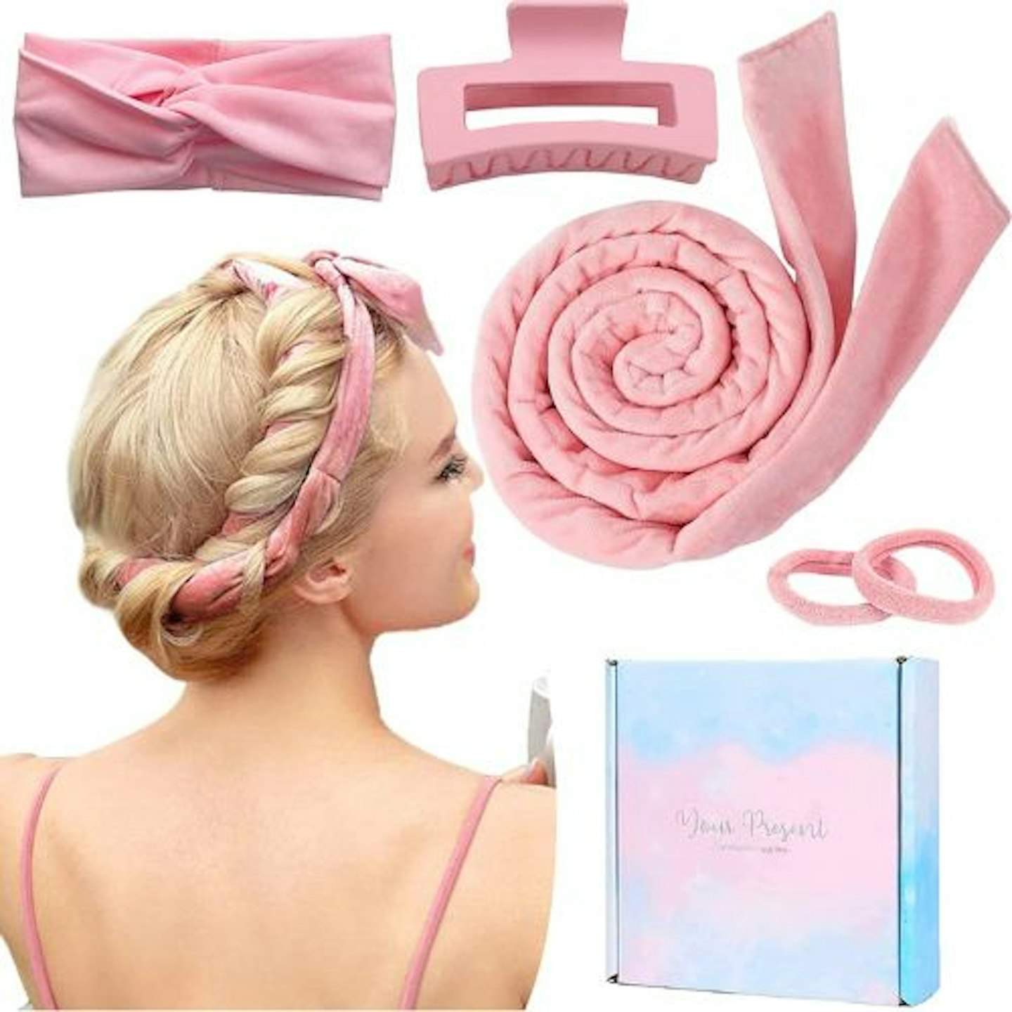 TOBATOBA Heatless Curlers Headband