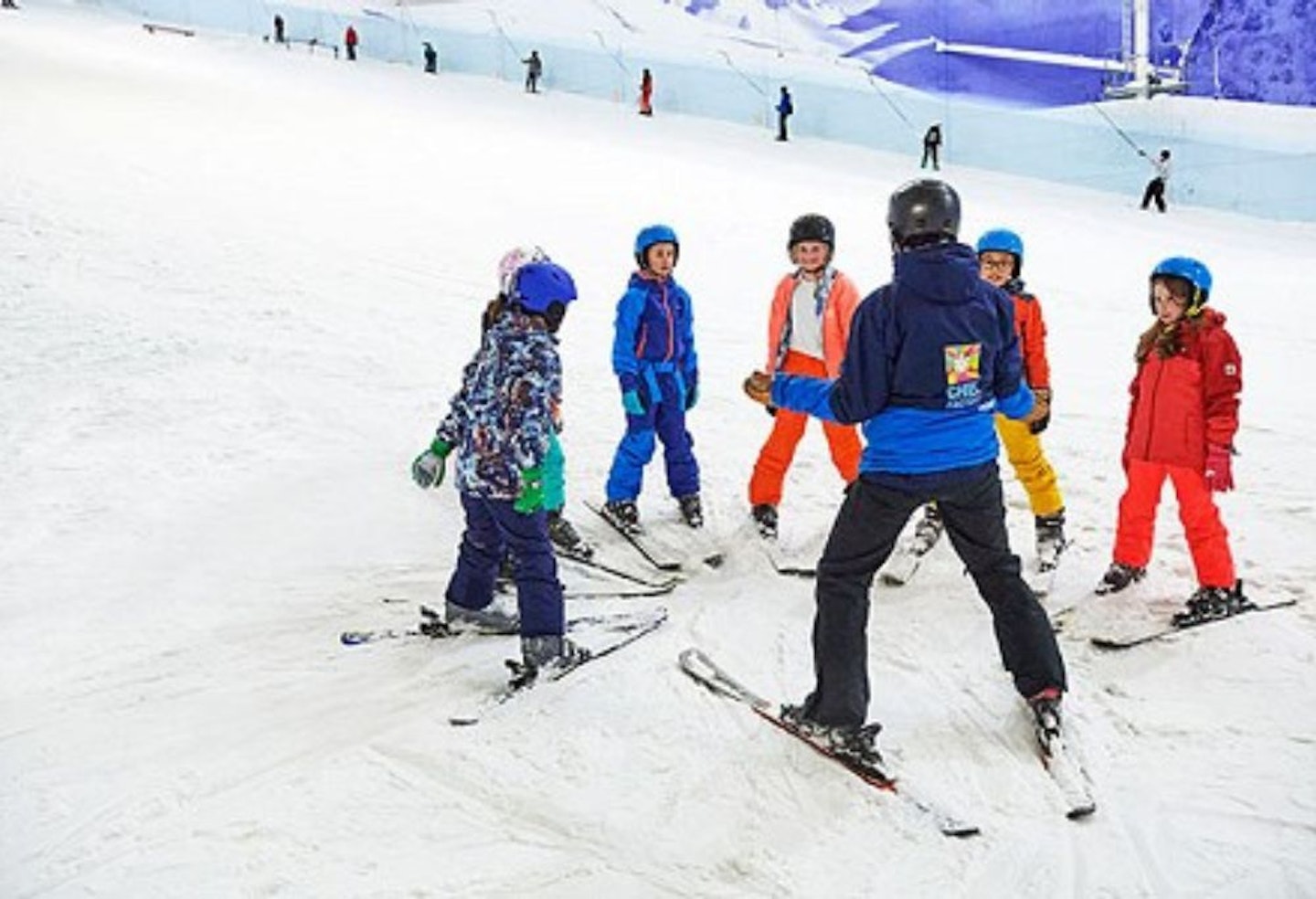 Children on a ski lesson at Chill Factore