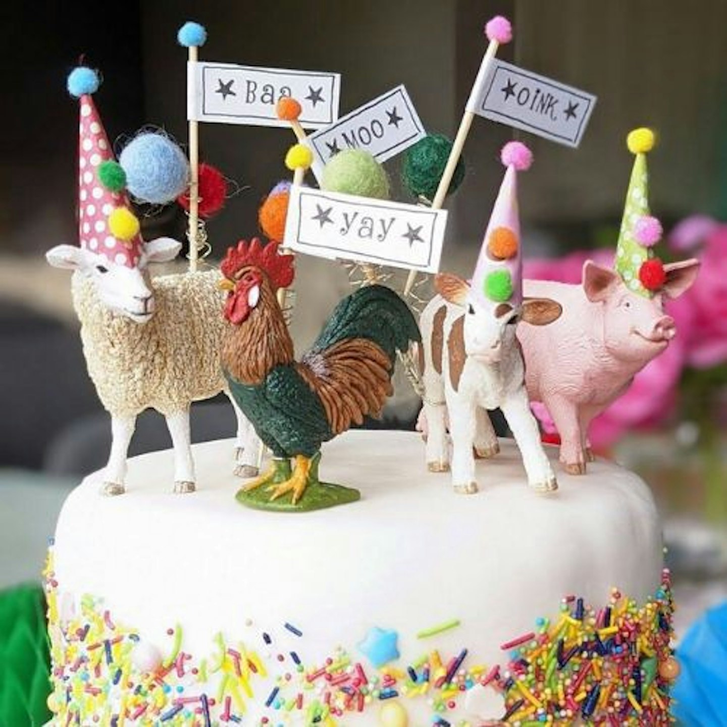 best farm party ideas cake toppers