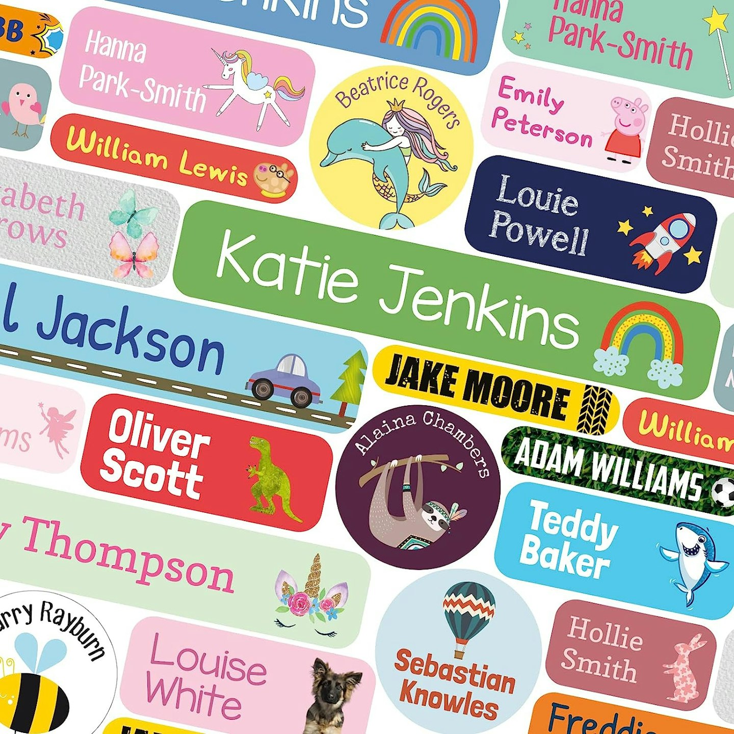 name labels for children