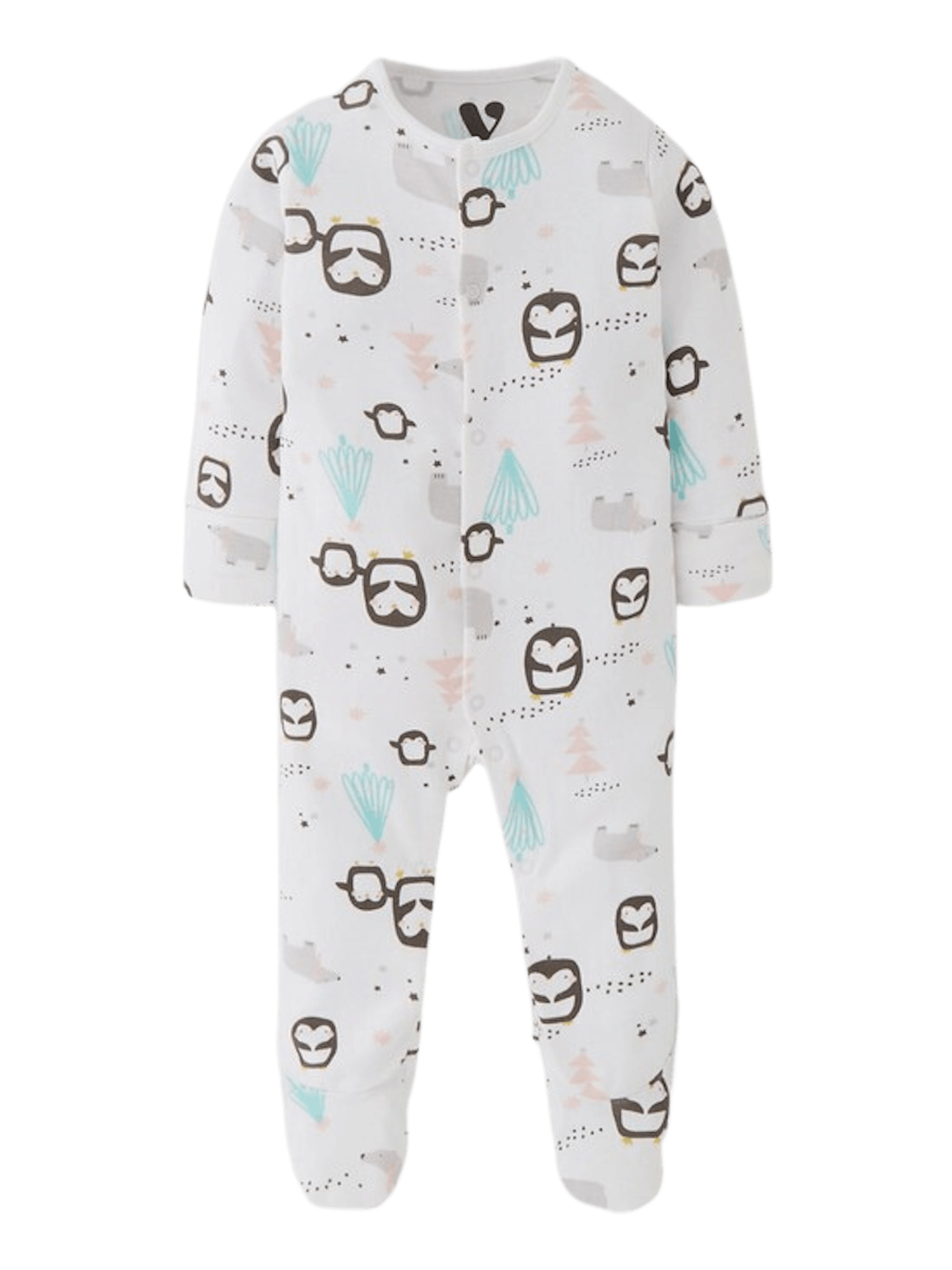 Baby Christmas Arctic Print Sleepsuit